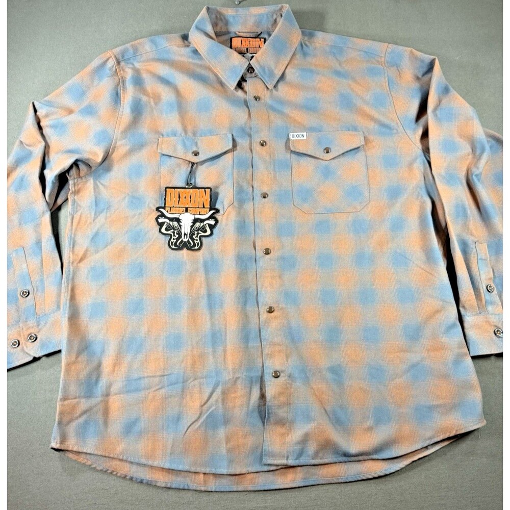 Dixxon Flannel Shirt Mens 3X ABILENE Pearl Snap Plaid New W/Hang Tag